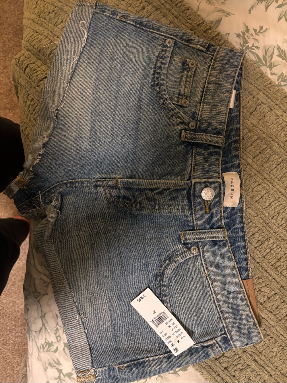 PacSun Light Blue Distressed Denim Ankle-Length Cropped Jeans